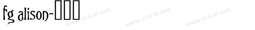 fg alison字体转换